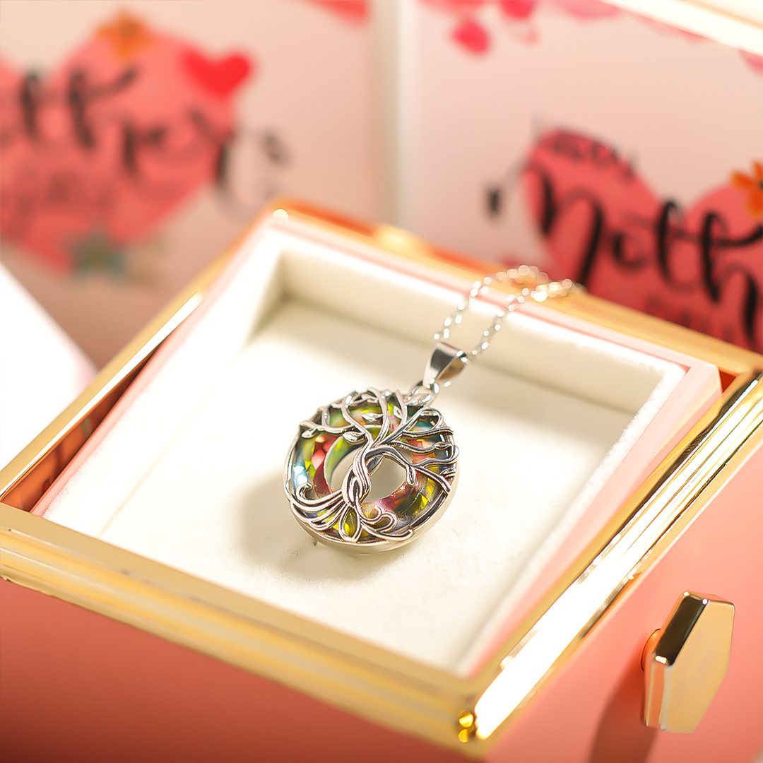 For Mom - S925 Mom is the Family Root Tree Crystal Necklace