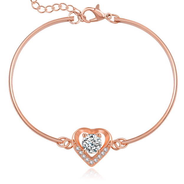 For Daughter-In-Heart - Marriage Made You Family Love Made You My Daughter Diamond Heart Bracelet