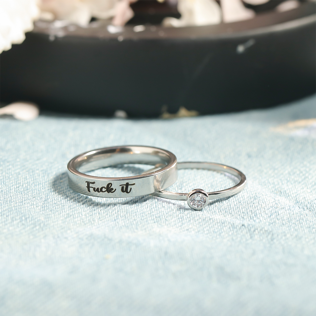  Fuck It Two-tiered Stacking Ring