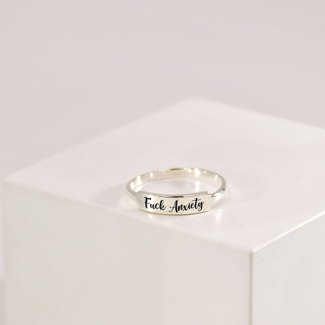 FUCk Anxiety Bar Ring