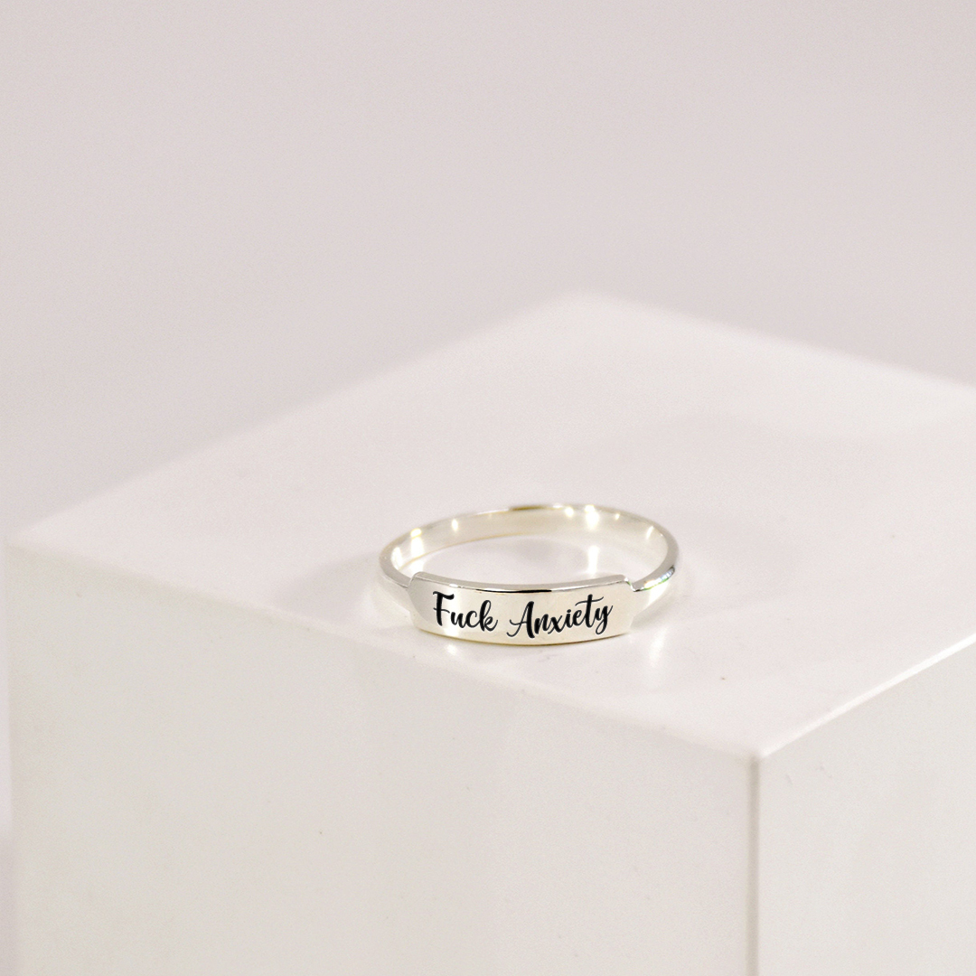 FUCk Anxiety Bar Ring