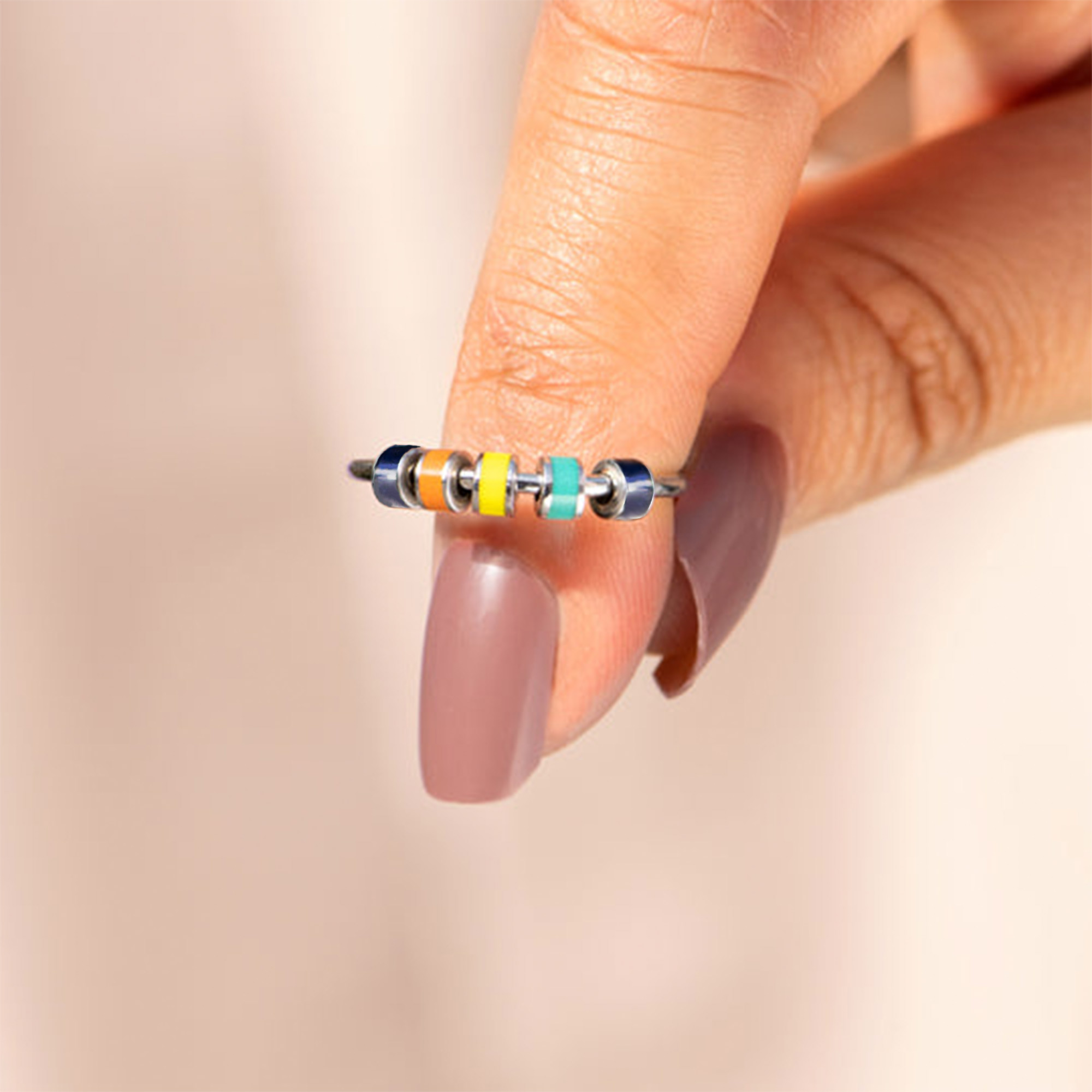 For Daughter - BE BADASS Everyday Spinning Enamel Fidget Ring