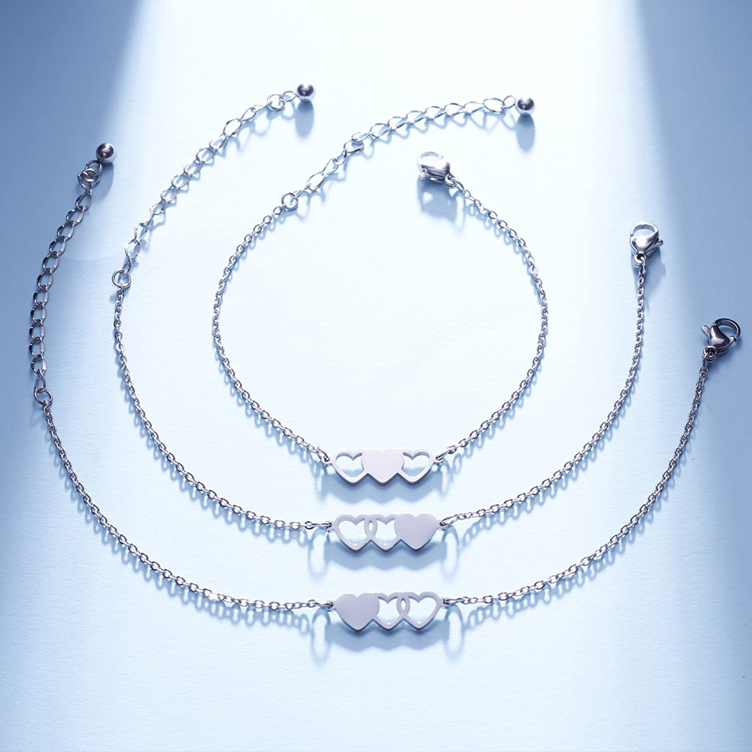 Mother and Daughter Forever Linked Together String Bracelet