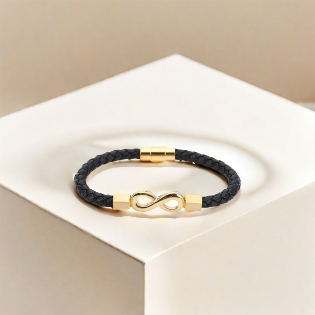 For Love - Ceramic Infinity Braided Bracelet