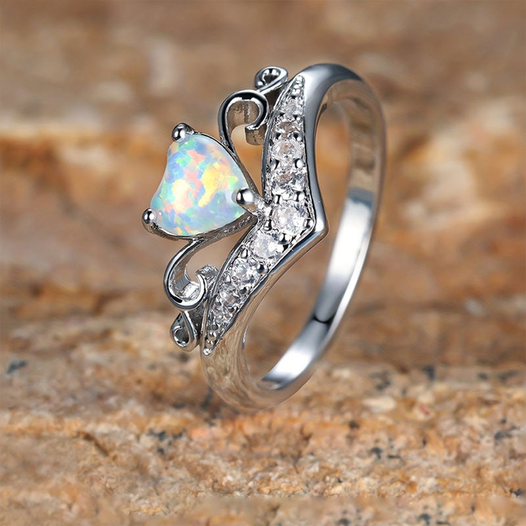 Self Love Love Crown Opal Stone Ring