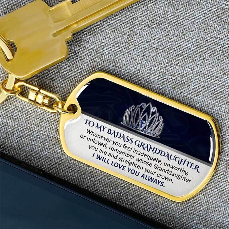 For Granddaughter - I Will Love You Always Crown Keychain-37bracelet