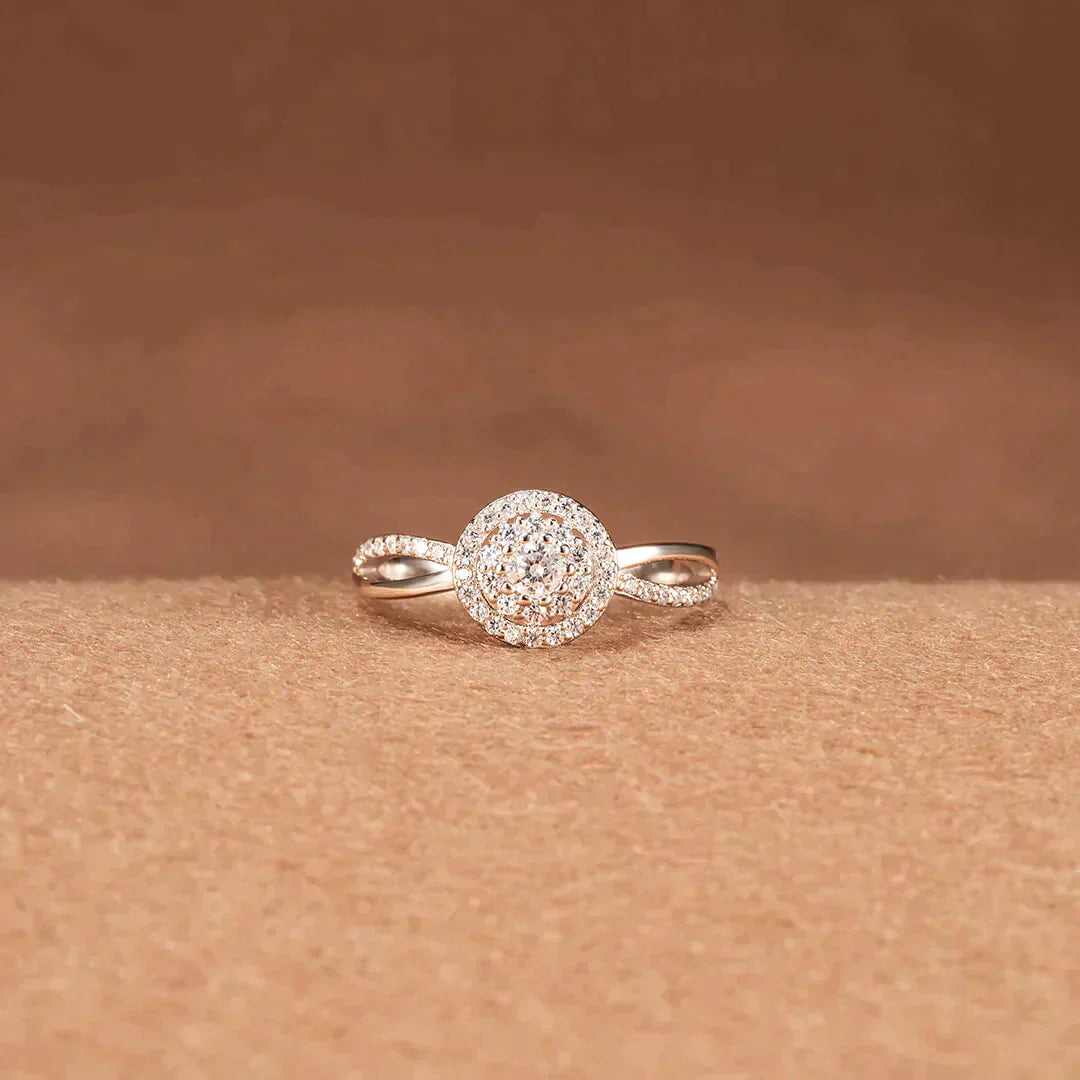 For Self - S925 Self Love Round Diamond Infinity Ring
