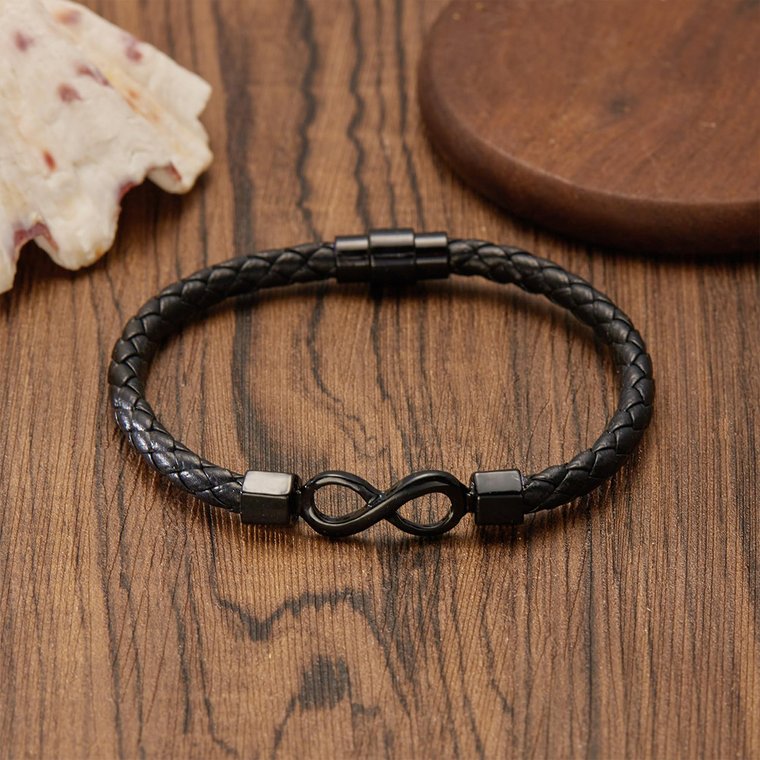 For Son - You Are Braver Infinity Braided Bracelet