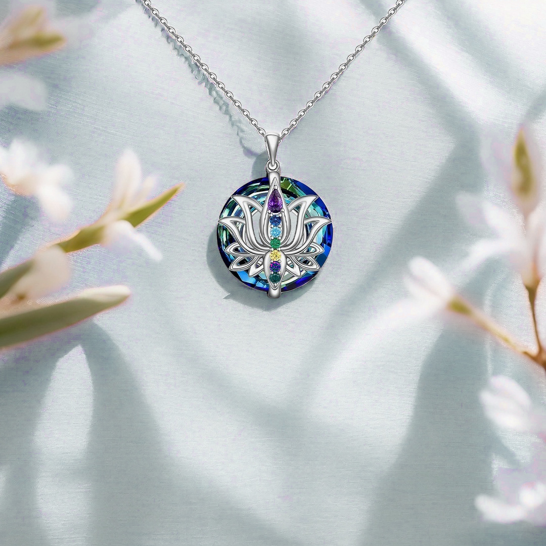 S925 Fuck Colorful Lotus Necklace