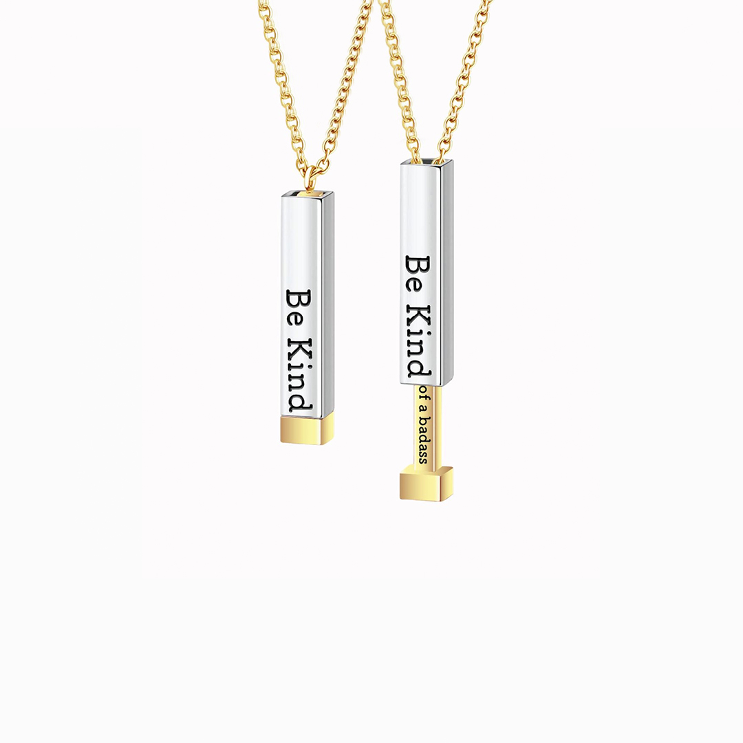 Be Kind ...of a Badass-Hidden Message Necklace