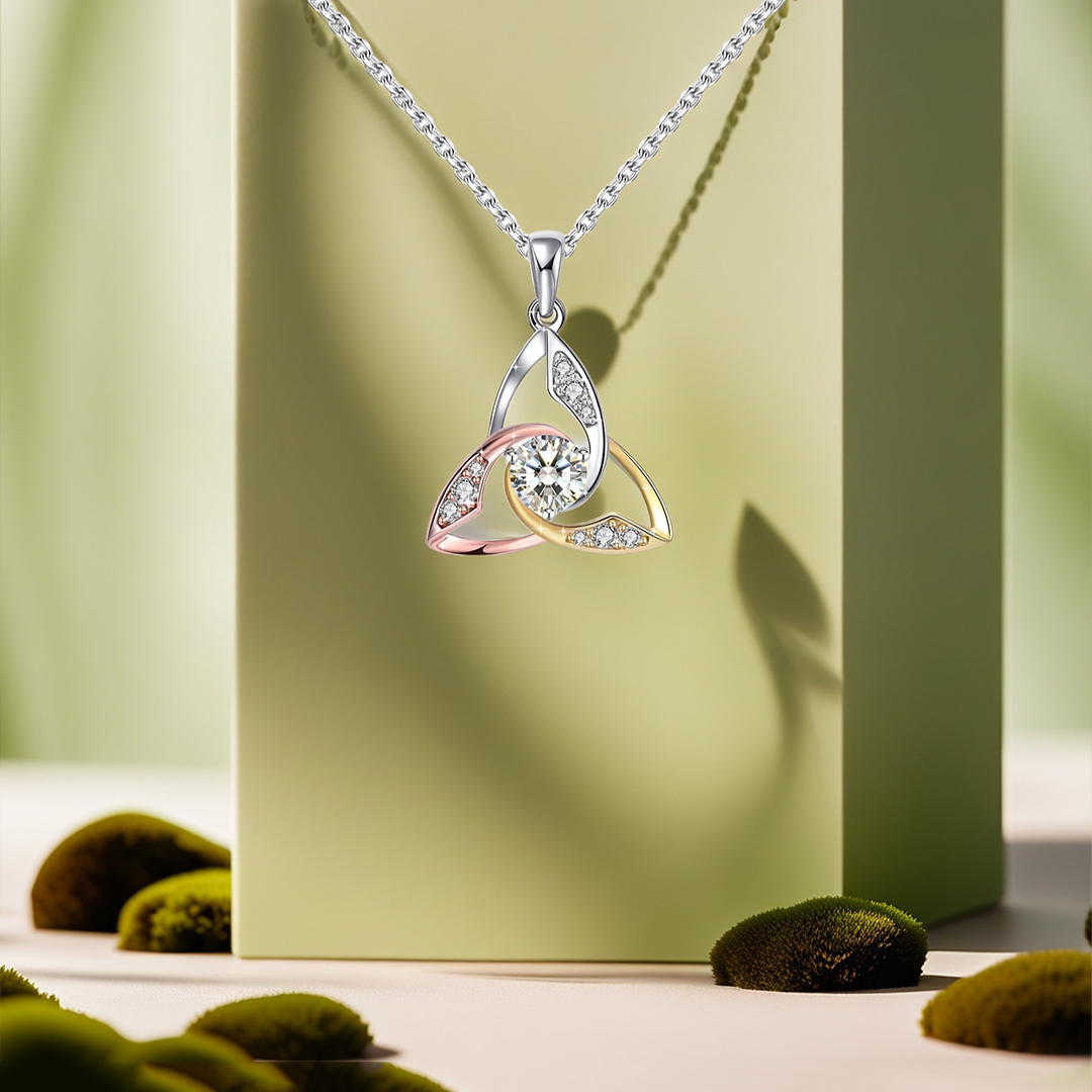 Irish By Blood American By Birth Patriot By Choice Celtic Knot Necklace