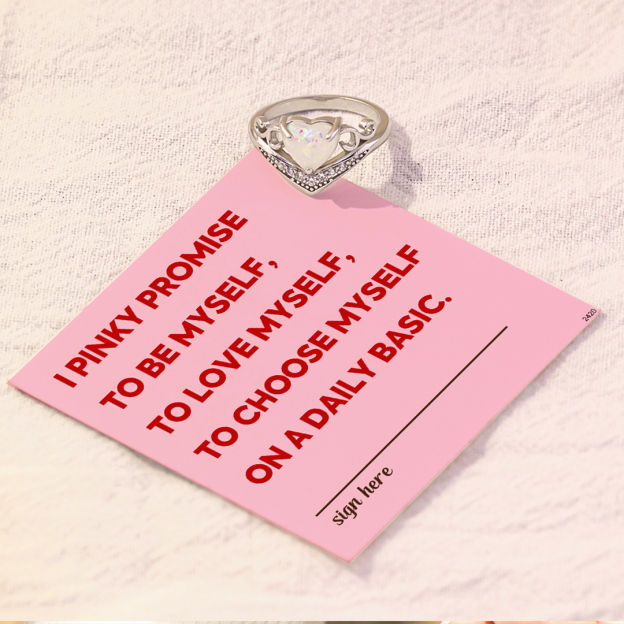 Self Love Love Pinky promise Crown Opal Stone Ring