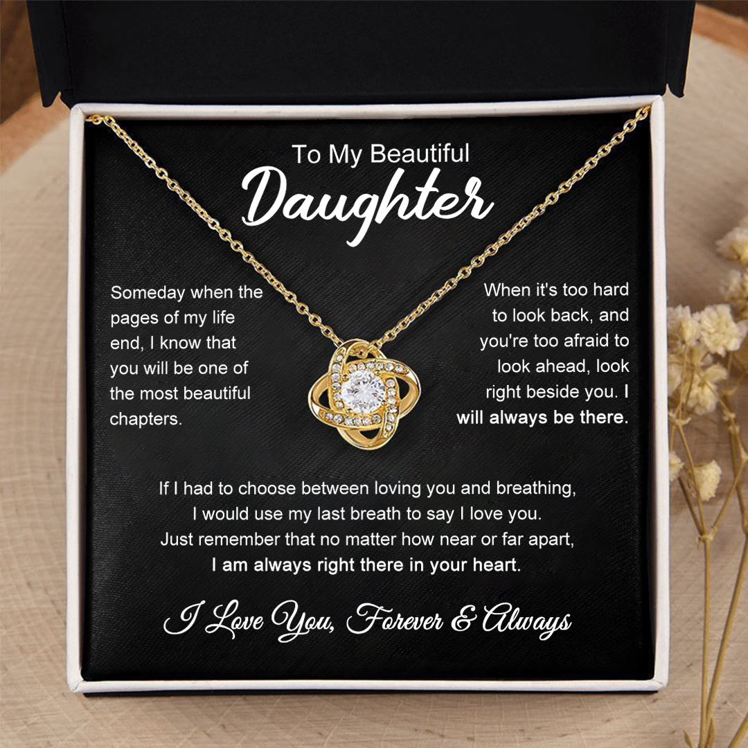 For Daughter - S925 I am always right there in your heart Necklace