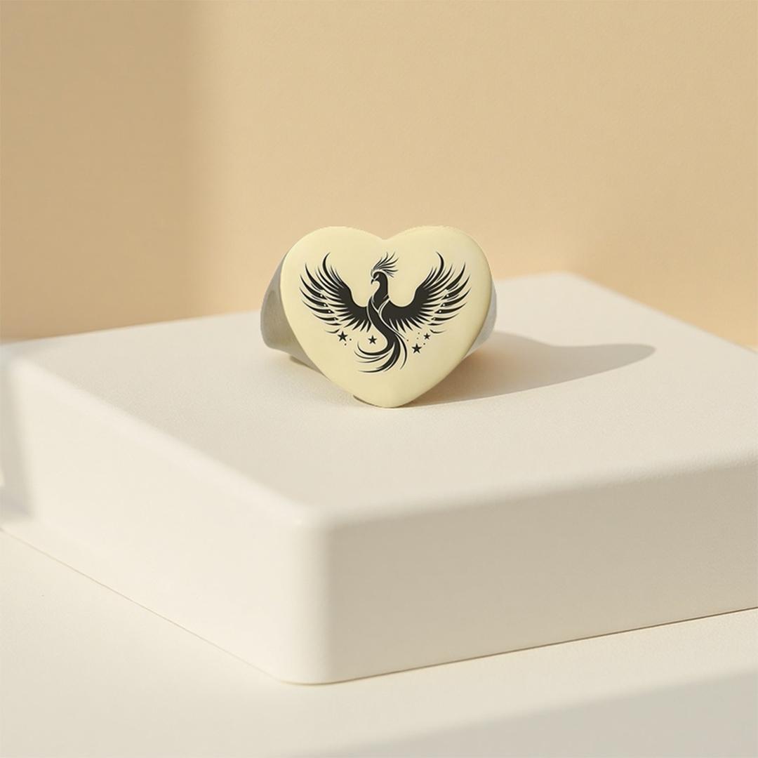 Phoenix rising from ashes Ring