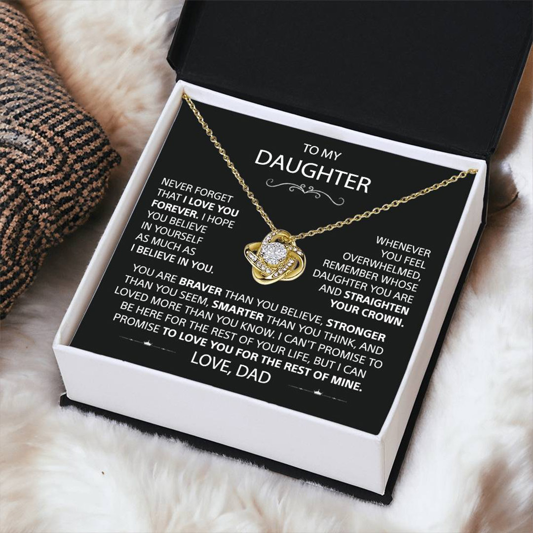 For Daughter - Love From Dad Love Knot Necklace
