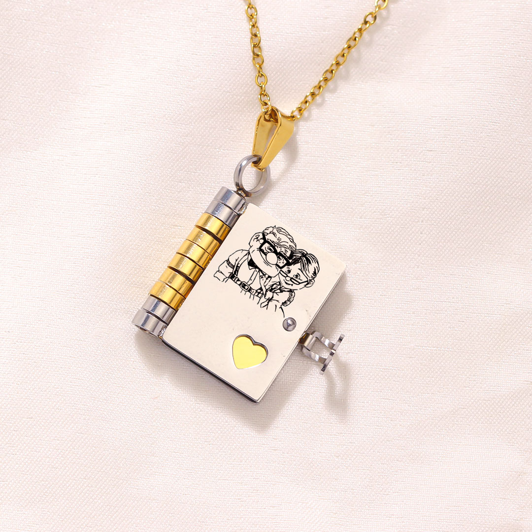 For Wife-Own a book necklace