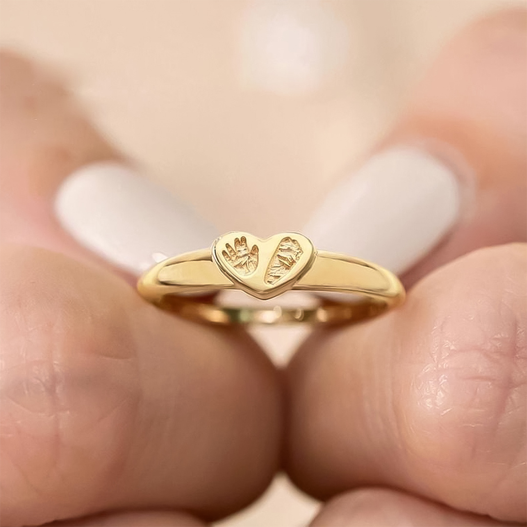For Mom-Mini Heart Palm and Foot Ring
