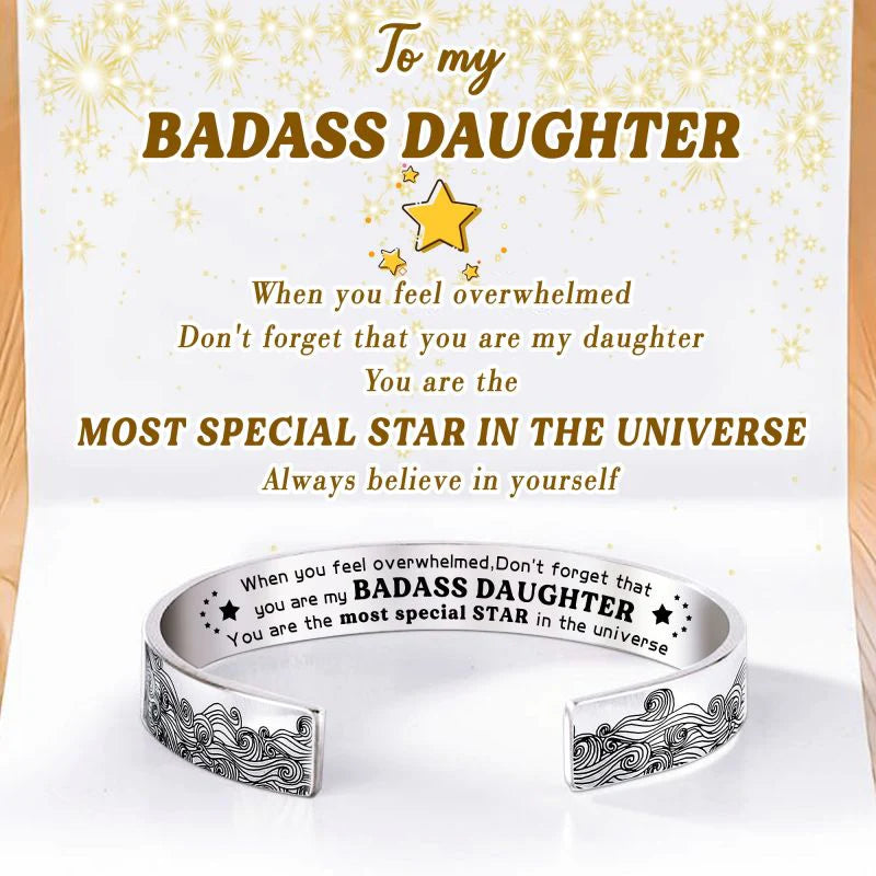 For Daughter - You Are The Most Special Star In The Universe Wave Cuff Bracelet-37bracelet