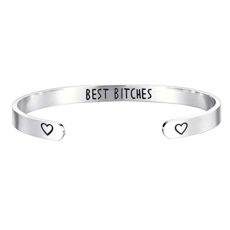 For Friends  - Best Bitches Cuff Bracelet-37bracelet
