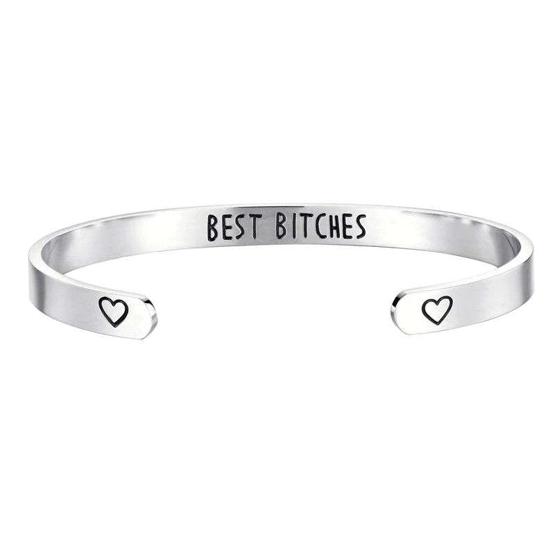 For Friends - Best Bitches Cuff Bracelet-37bracelet