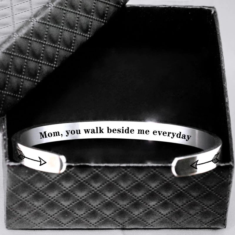 Memorial - Dad, You Walk Beside Me Everyday Cuff Bracelet
