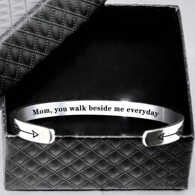 Memorial - Dad, You Walk Beside Me Everyday Cuff Bracelet