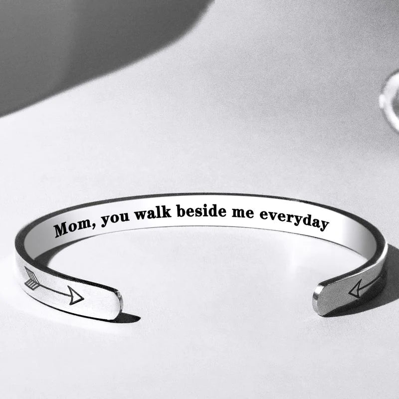Memorial - Dad, You Walk Beside Me Everyday Cuff Bracelet