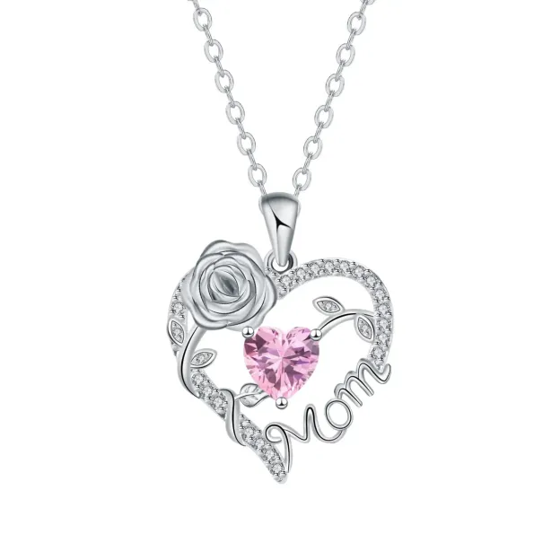 Heart-Shaped Mom Pendant