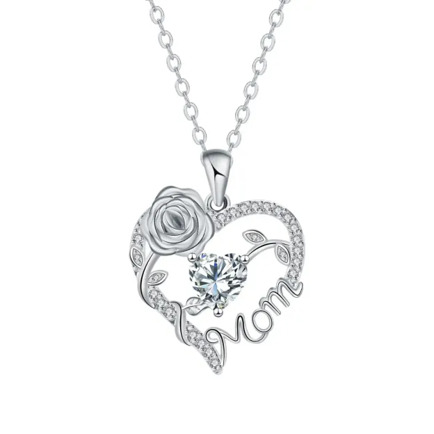 Heart-Shaped Mom Pendant