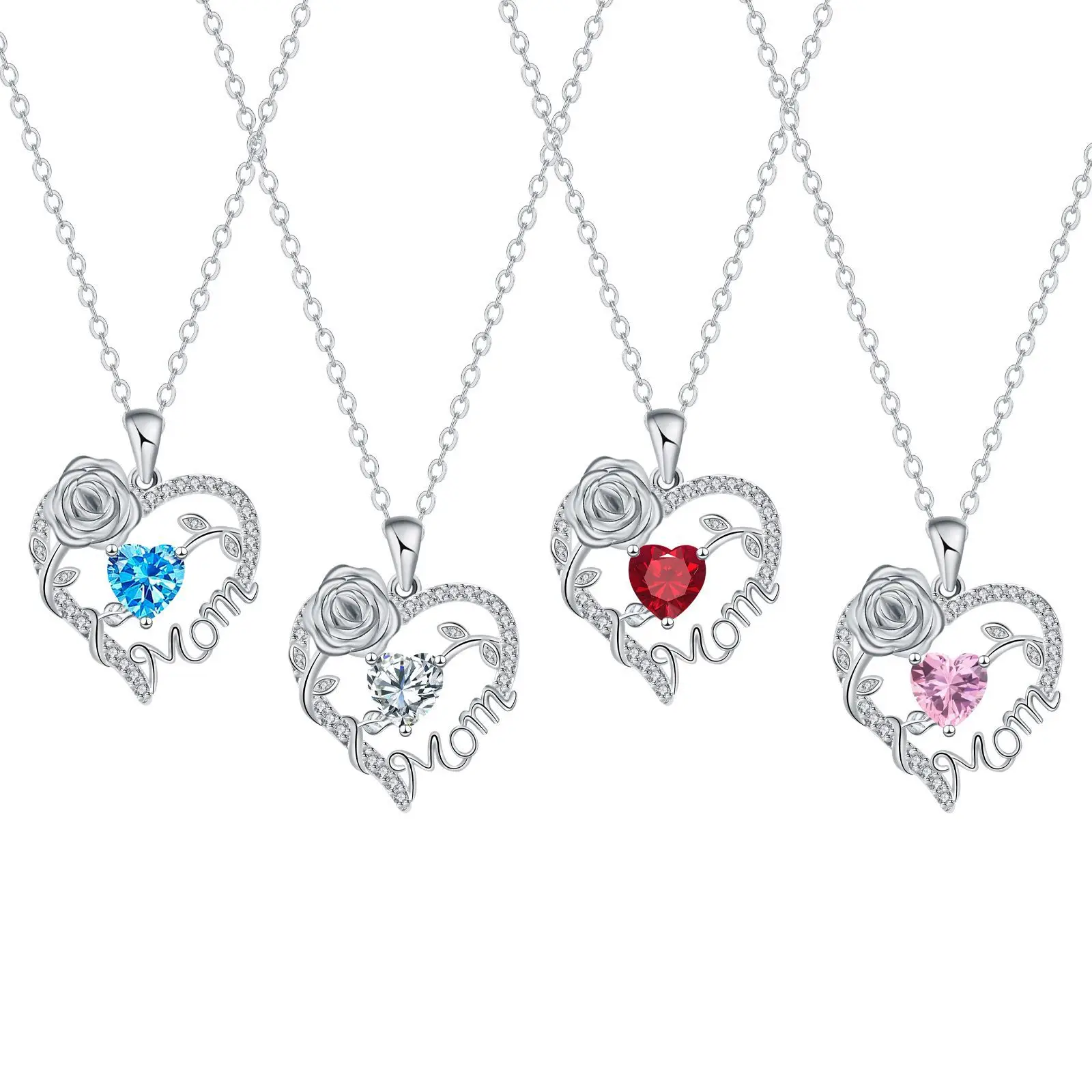 Heart-Shaped Mom Pendant