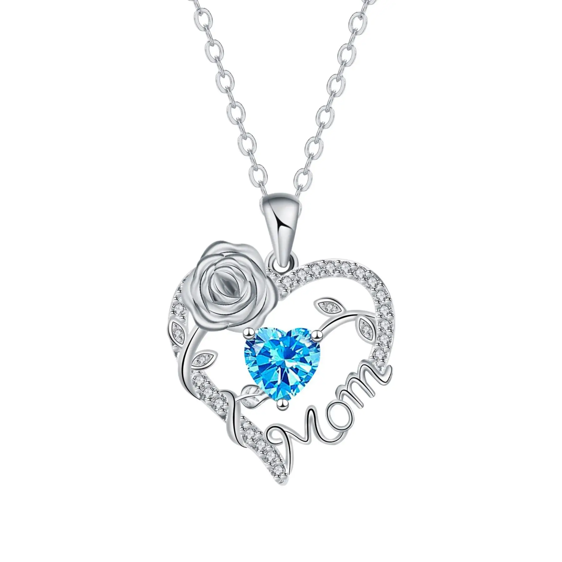 Heart-Shaped Mom Pendant