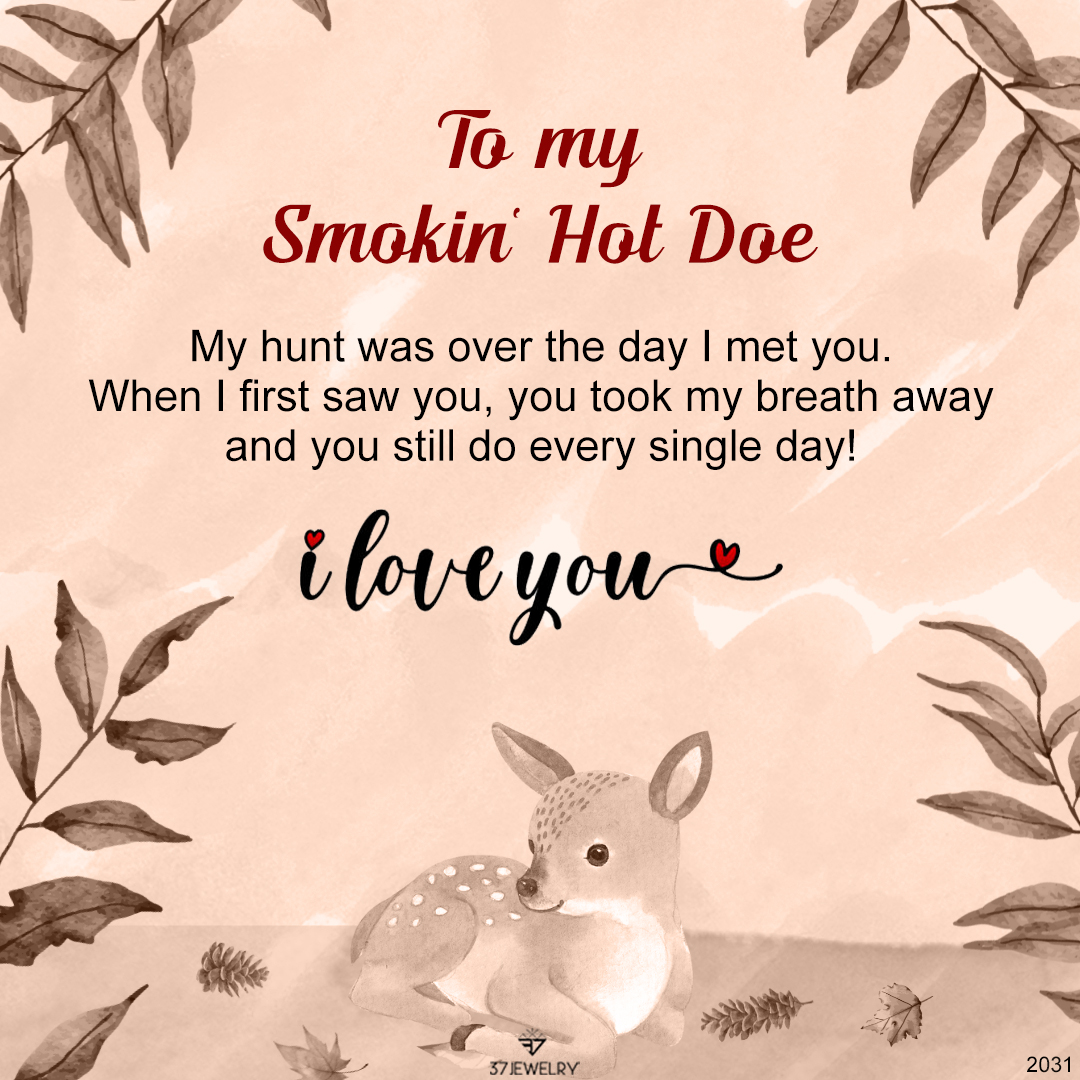 For Love -  My Hunt Was Over The Day I Met You Deer Antler Diamond Bracelet