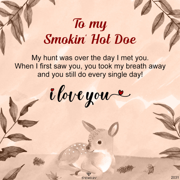 For Love -  My Hunt Was Over The Day I Met You Deer Antler Diamond Bracelet
