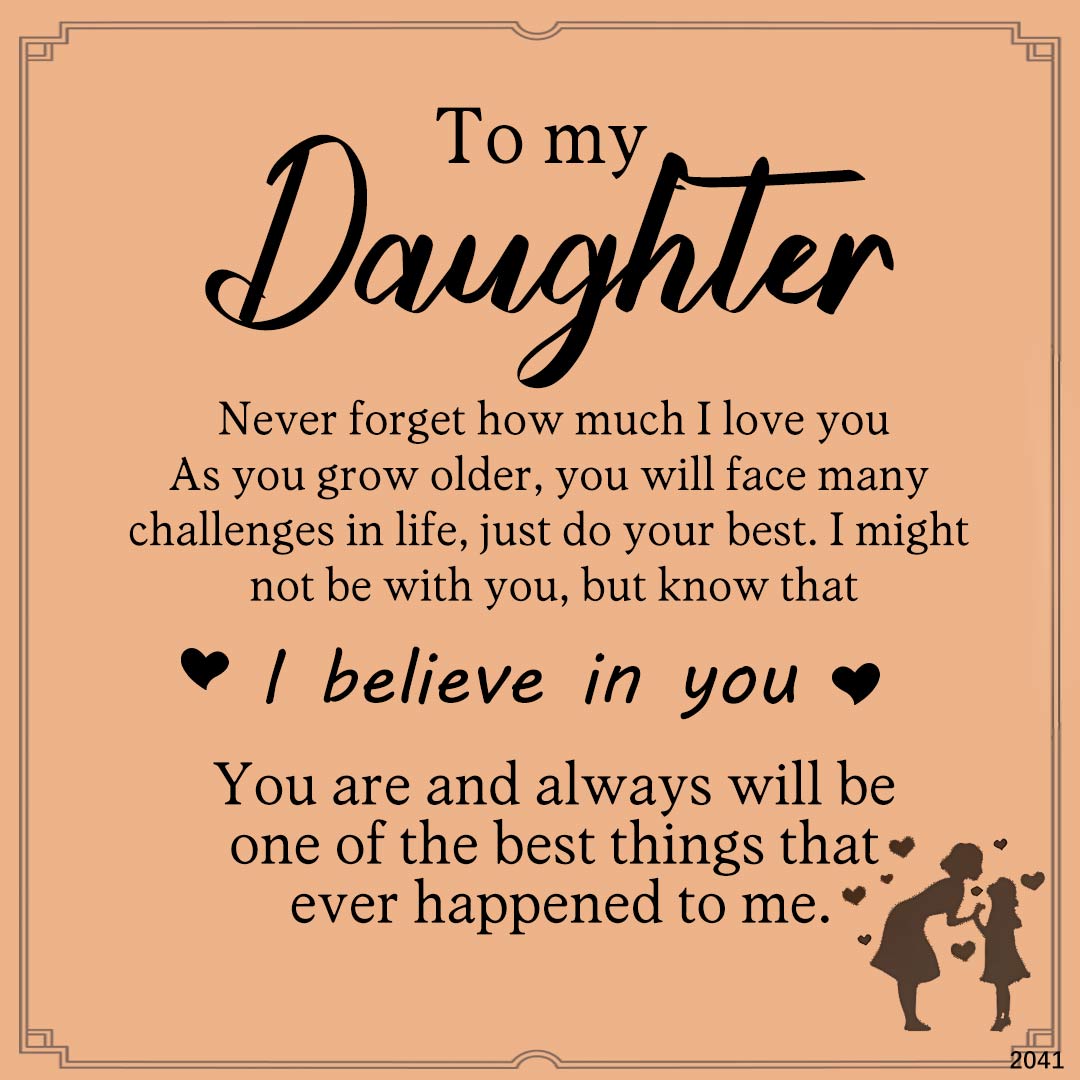 For Daughter - Never Forget How Much I Love You Heart Bead Bracelet