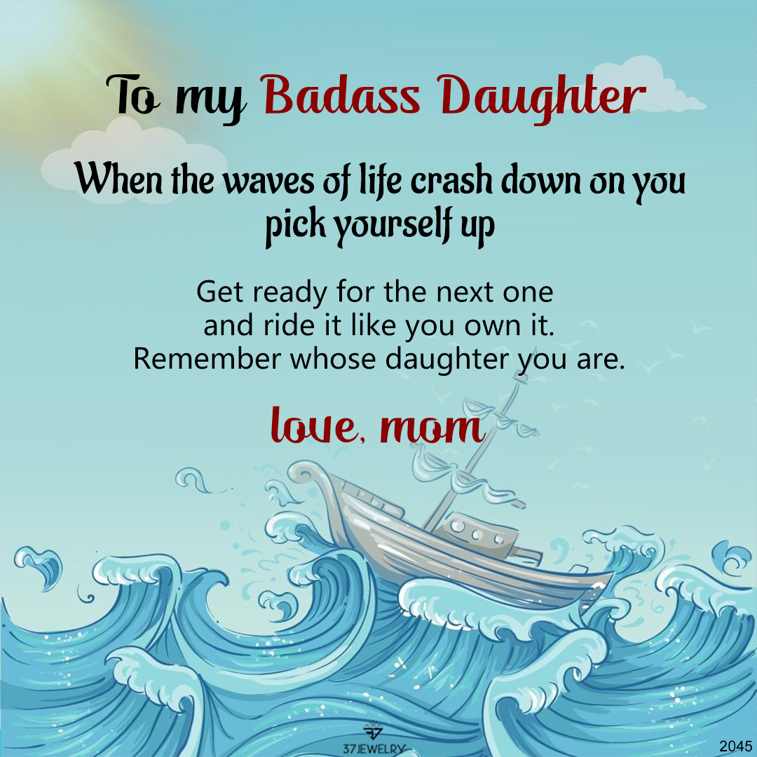 For Daughter - S925 Pick Yourself Up Turquoise Wave Ring