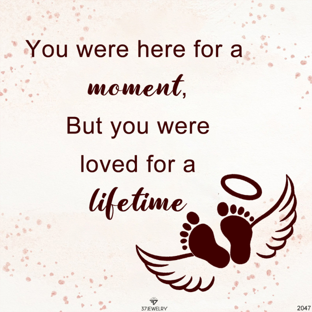 For Memorial - You Were Here For A Moment But You Were Loved For A Lifetime Wing Ring