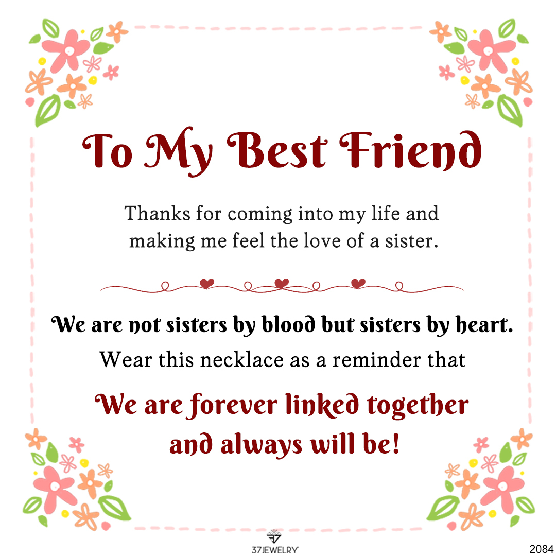 For Friend - S925 We Are Forever Linked Together Interlocking Circle Necklace