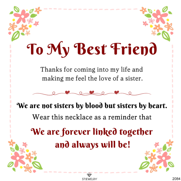 For Friend - S925 We Are Forever Linked Together Interlocking Circle Necklace