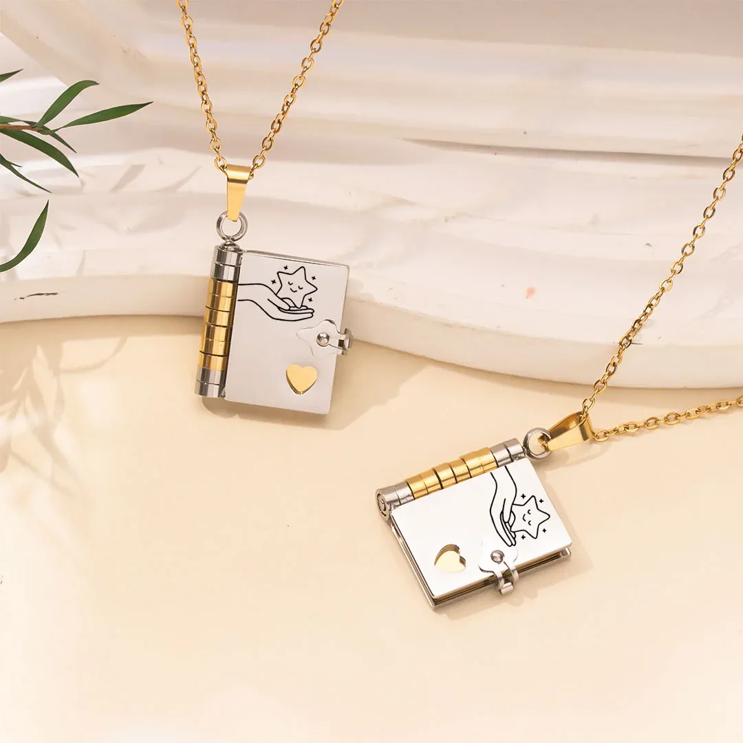 For Daughter - Star In The Universe Book Necklace