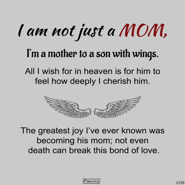 For Memorial - I’m A Mother To A Son With Wings Diamond Wings Name Custom Ring