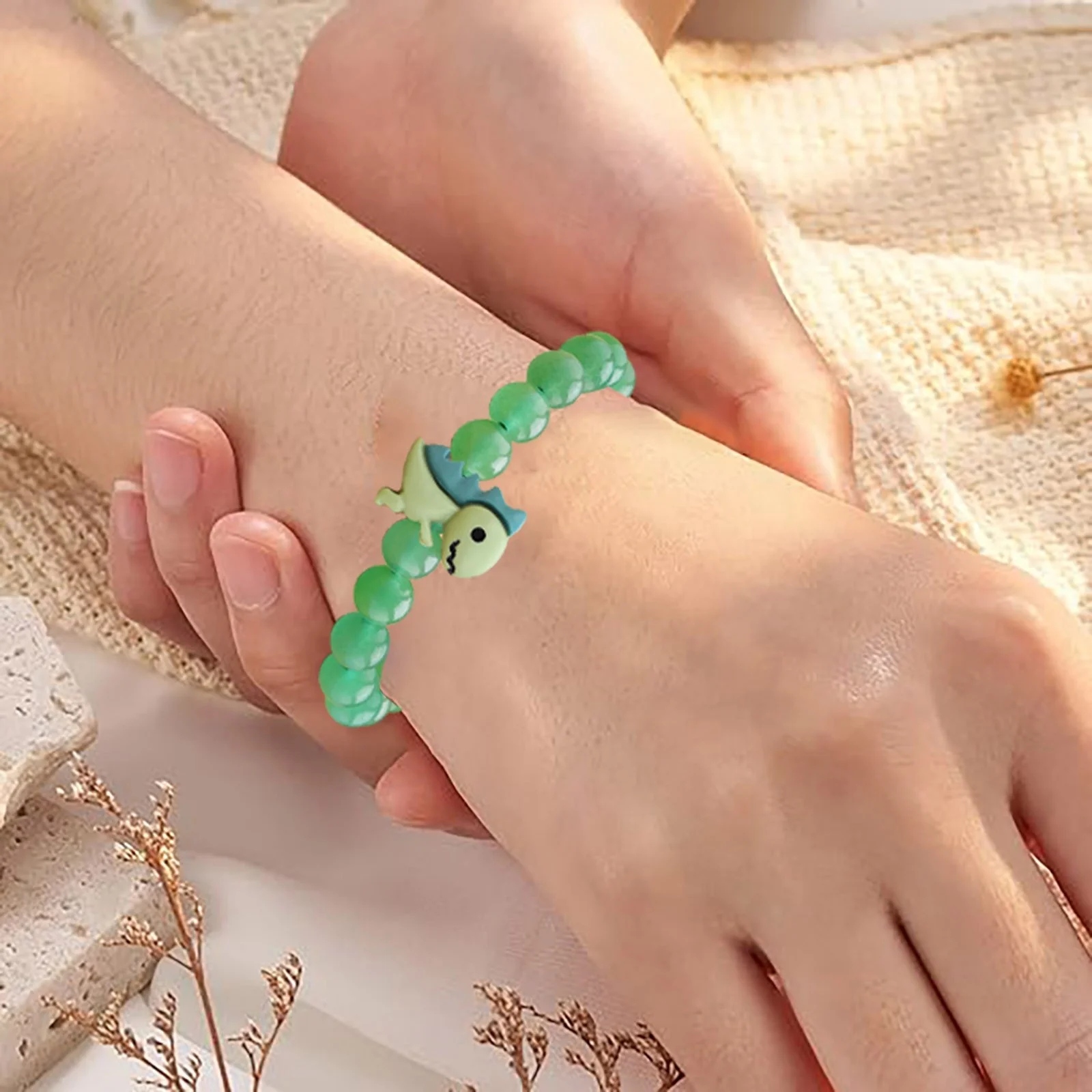 For Grandson- You are braver than you believe Dinosaur Bracelet