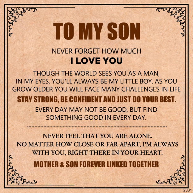 For Son - Mother & Son Forever Linked Together Black Knot Bracelet