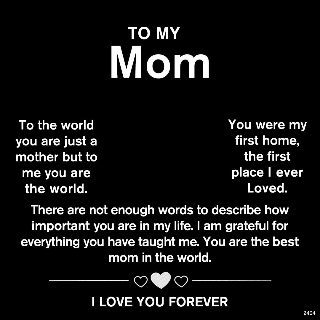 For Mom - To Me You Are The World Knot Necklace