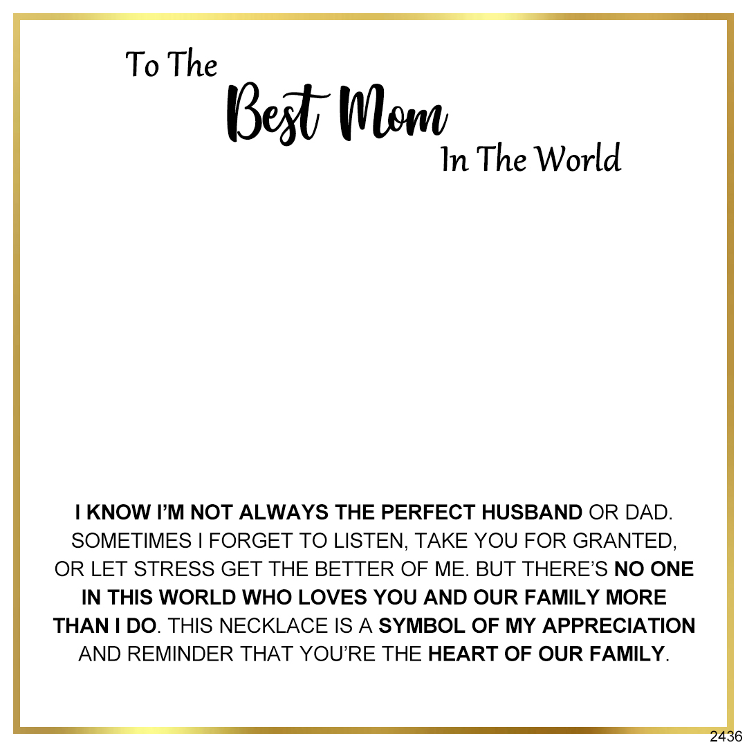 Family's Love Engraved Pendant with LED Gift Box