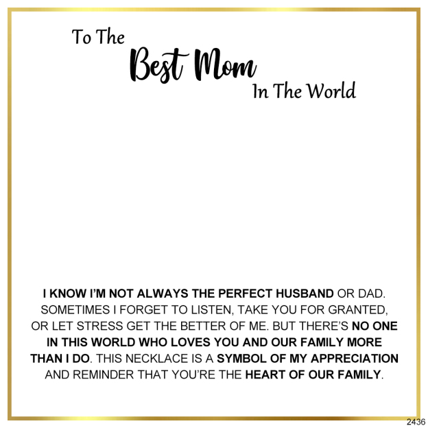 Family's Love Engraved Pendant with LED Gift Box