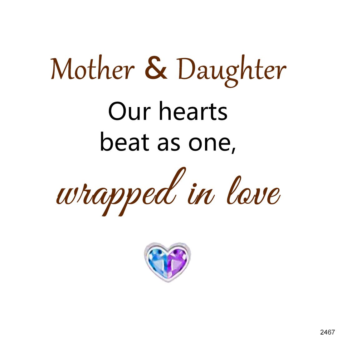Mother & Daughter Customized Birthstones Heart Ring