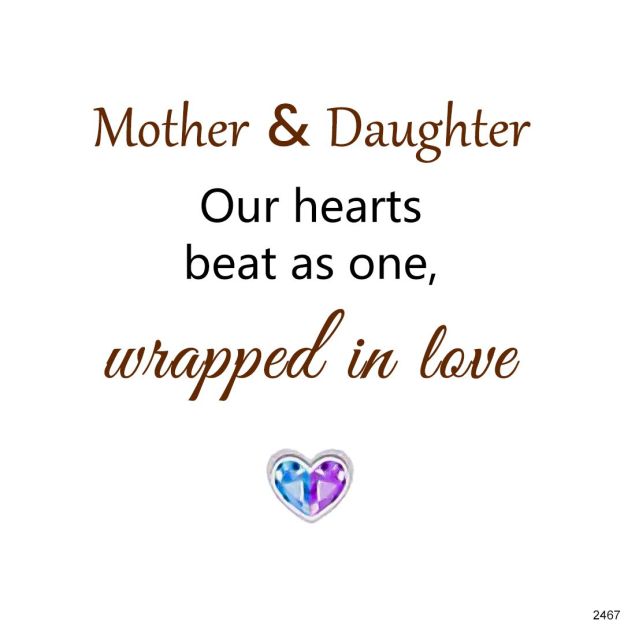 Mother & Daughter Customized Birthstones Heart Ring