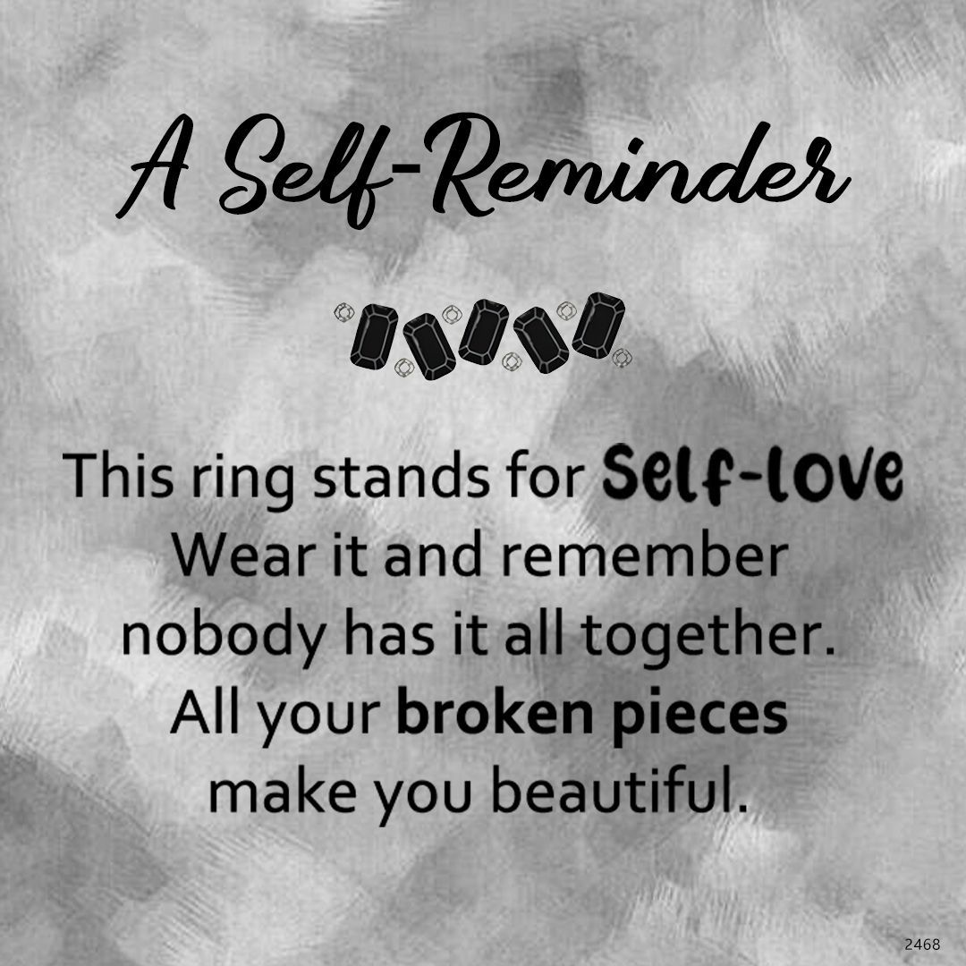 Nobody Has It All Together Black Band Ring