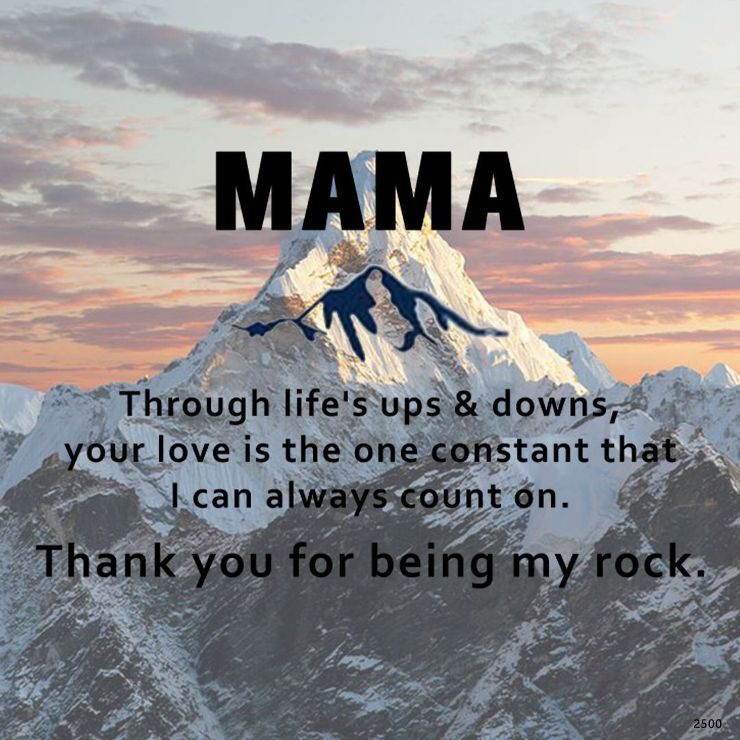 For Mom-Thank you for being my rock Mountain Ring