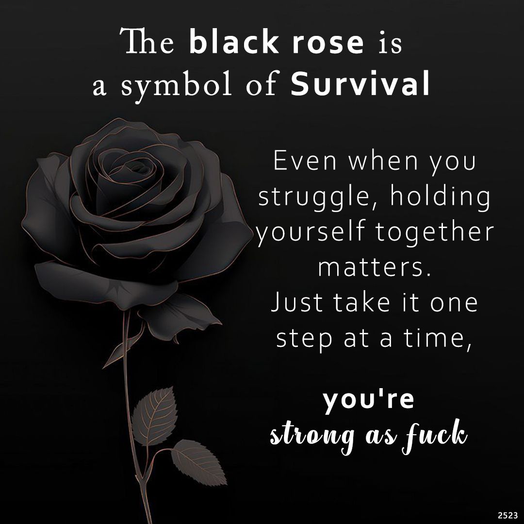 For Self-Black rose stands for struggle Ring